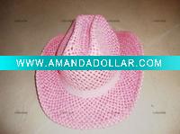 Romantic pink paper cowboy hat