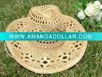 Wholesale paper straw cowboy hats