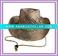 Wholesale Fashion straw hat, natural straw cowboy hat