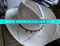 White handmade paper cowboy hat