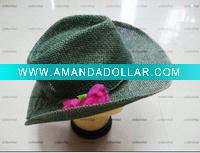 Green simple paper cowboy hat