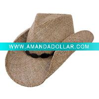 Wholesale western seagrass straw cowboy cowgirl hat
