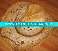 Wholesale western raffia straw cowboy hat