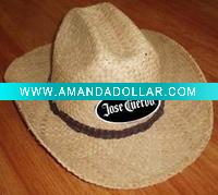 Wholesale western raffia straw promotion Cowboy Hat