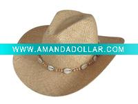 Wholesale Natural straw hands weave cowboy hat