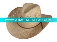 Wholesale Natural straw hands weave cowboy hat