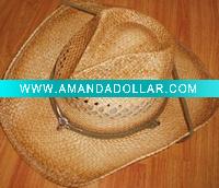 Wholesale western raffia straw Cowboy Hat