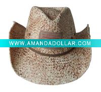 Wholesale Natural Raffia Straw Cowboy Hat