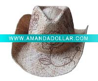 Wholesale Natural Raffia Straw Cowboy Hat for Ladies