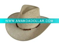 Wholesale Natural straw handmade cowboy hat and cap