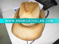 Wholesale raffia straw cowboy hat