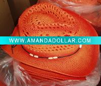Wholesale twisted paper straw cowboy hat