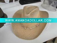 Wholesale raffia straw cowboy hat