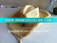 Wholesale raffia straw cowboy hat