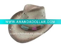Wholesale Unisex folding cowboy hat straw hat