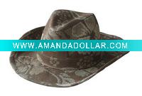 Wholesale Fashion Straw Cowboy Hat With Printed Pattern