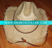 raffia straw cowboy hat western