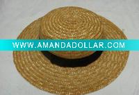 Cheap Yellow wheat straw hat for promotion