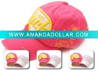Wholesale Yellow Fashion sports cap in 100% cotton