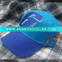Wholesale fashion printed blue sports cap