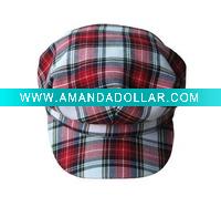 Wholesale (C7035) Fashion Cotton Sports Cap With Checked Pattern For Ladies