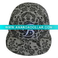 Wholesale Fiber optic flat brim sports caps