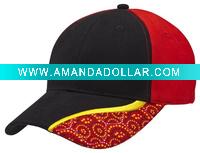 structured 6 panel sports cap