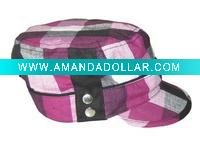 Wholesale (C7123) Cotton Sports Cap With Checked Pattern For Ladies