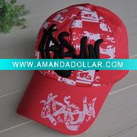 Wholesale sports cap with ptinting and embroidery