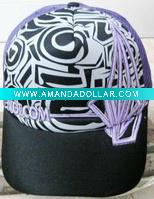 Wholesale Printed sports caps with Flat embroidery