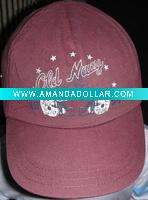 Wholesale girls baseball caps with embroidery logo