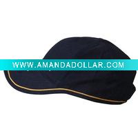 Wholesale Piping Decoration Brushed Baseball Cap-navy gold