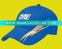 cotton baseball cap with embroidered
