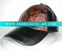 2011 6 panel hot sell fashion leather baseball cap