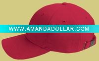 Wholesale Red colour baseball cap with metal buckle