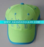 Wholesale green100% cotton Baseball cap