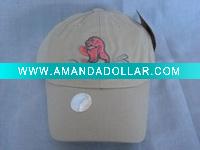 children washed embeoidery baseball cap