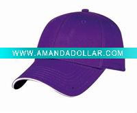 Wholesale 100% cotton plain promotional baseball sport cap with a sandwiches