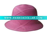 Wholesale (HBK1202A) Fashion Straw Bucket Hat For Ladies
