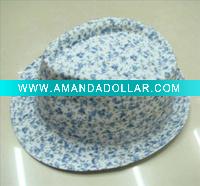 Straw hats paper fedora hats ladies dress hats FH-0004