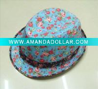 Wholesale Straw hats paper fedora hats ladies dress hats FH-0005