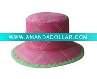 Wholesale (HBK1110) Fashion Paper Straw Bucket Hat For Ladies