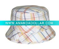 Wholesale Fashion Cotton Bucket Hat With Checked Pattern For Ladies
