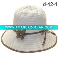 ladies' hat-bucket hat-summer hat-large brim hat