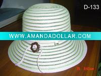 ladies' hat-bucket hat-summer hat-large brim hat