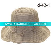 ladies' hat-bucket hat-summer hat-large brim hat