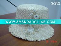 ladies' hat-bucket hat-summer hat-large brim hat