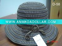 ladies' hat-bucket hat-summer hat-large brim hat