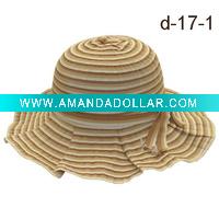 ladies' hat-bucket hat-summer hat-large brim hat