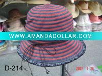 ladies' hat-bucket hat-summer hat-large brim hat